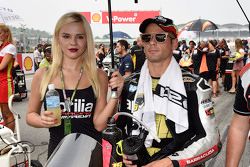 Alvaro Bautista, Aprilia Racing Team Gresini with grid girl