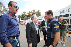 Carlos Slim Domit, Chairman of America Movil with Jean Todt, FIA President and Christian Horner, Red Bull Racing Team Principal