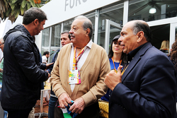 Carlos Slim, Business Magnate with Antonio Perez, father of Sergio Perez, Sahara Force India F1 Team