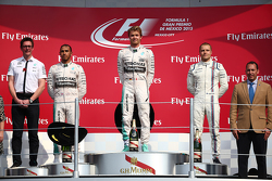 Подиум: победитель гонки - Нико Росберг, Mercedes AMG F1 W06, второе место - Льюис Хэмилтон, Mercede