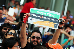 Фанаты Серхио Перес, Sahara Force India F1 на главной трибуне