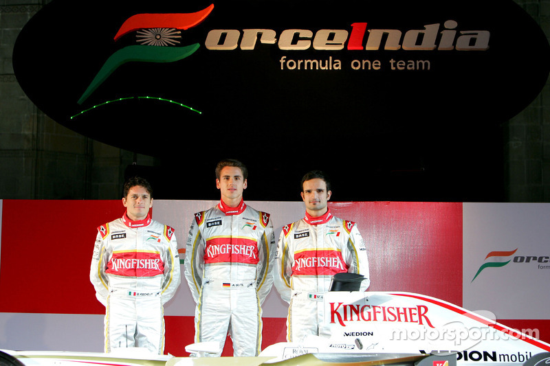 Giancarlo Fisichella, Adrian Sutil y Vitantonio Liuzzi