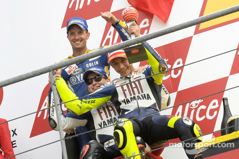 2008: Podio: 1. Valentino Rossi, 2. Jorge Lorenzo, 3. Colin Edwards