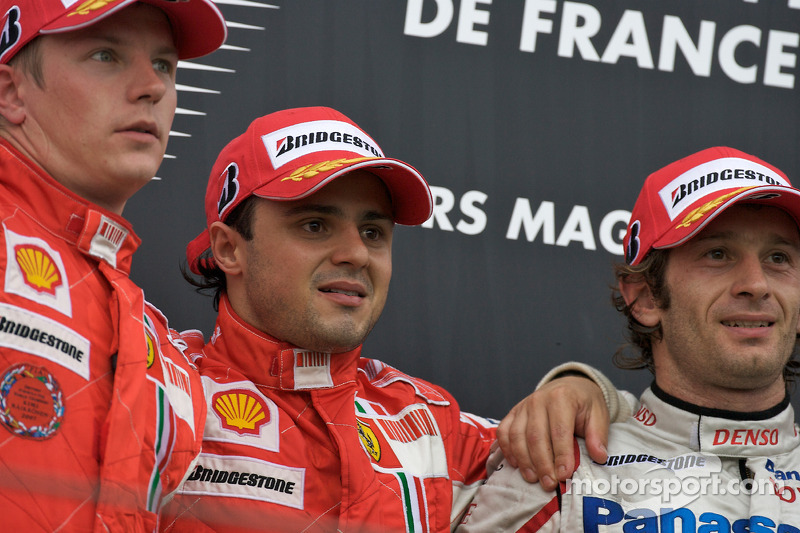 2008: 1. Фелипе Масса, 2. Кими Райкконен, 3. Ярно Трулли