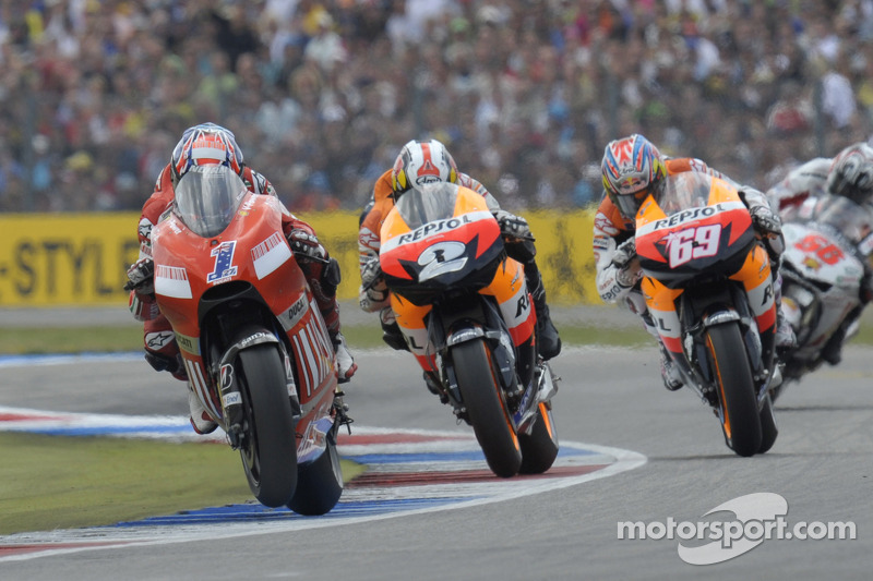 Casey Stoner, Dani Pedrosa et Nicky Hayden