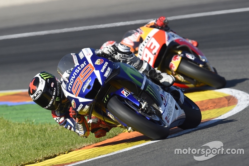 Jorge Lorenzo, Yamaha Factory Racing; Marc Marquez, Repsol Honda Team