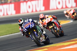 Хорхе Лоренсо, Yamaha Factory Racing, Марк Маркес, Repsol Honda Team и Дани Педроса, Repsol Honda Te