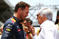 Christian Horner, Teamchef Red Bull Racing, mit Bernie Ecclestone