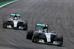 Nico Rosberg, Mercedes AMG F1 Team en Lewis Hamilton, Mercedes AMG F1 Team