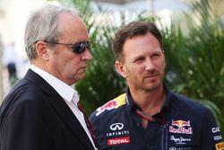 Jerome Stoll, Renault Sport F1 President met Christian Horner, Red Bull Racing teambaas