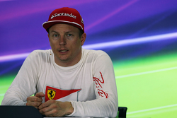 Third place Kimi Raikkonen, Ferrari in the post qualifying FIA Press Conference