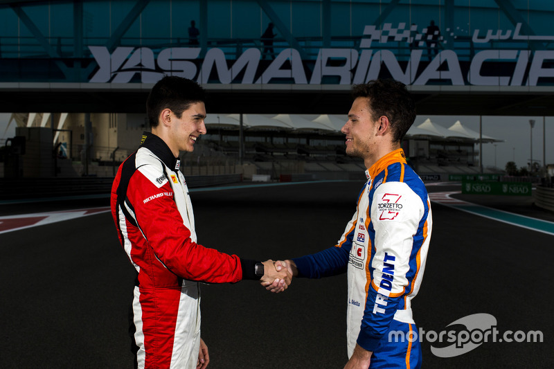 Esteban Ocon, ART Grand Prix, and Luca Ghiotto, Trident Racing