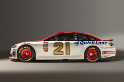 The 2016 Ford Fusion of Ryan Blaney, Wood Brothers Racing