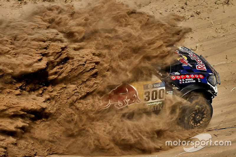 #10: Nasser Al-Attiyah und Matthieu Baumel, Mini, bei der Rallye Dakar