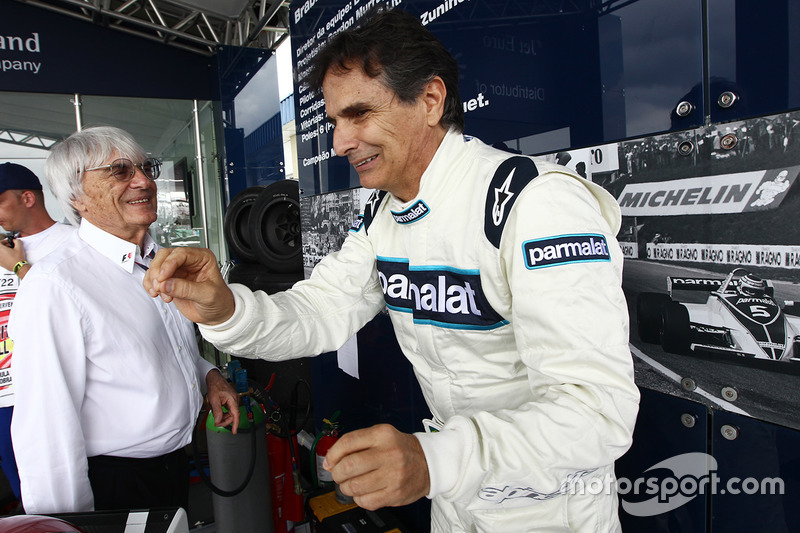 Bernie Ecclestone, CEO da F1 com Nelson Piquet