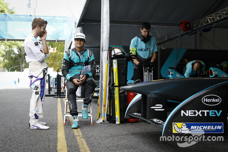 Sam Bird, DS Virgin Racing Formula E Team y Nelson Piquet Jr., NEXTEV TCR Formula E Team
