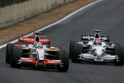 Adrian Sutil, Force India F1 Team, Robert Kubica, BMW Sauber F1 Team