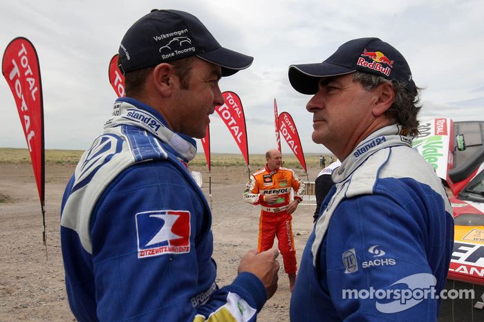 Giniel de Villiers y Carlos Sainz