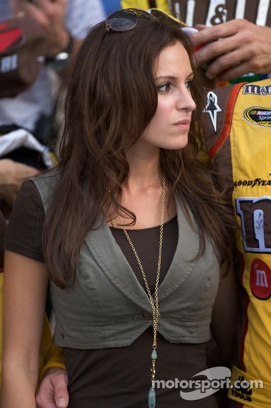 Victory lane: Samantha Sarcinella, girlfriend of Kyle Busch