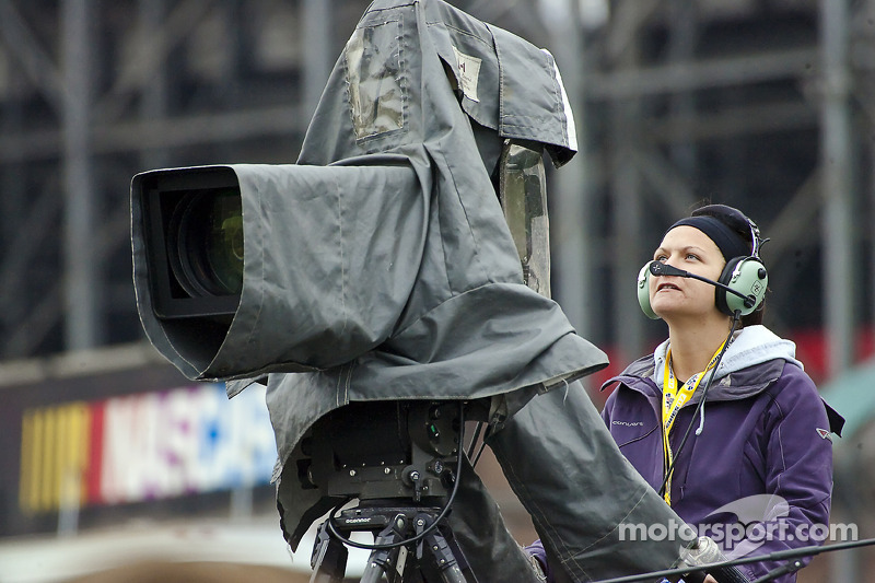 TV crews broadcast the events