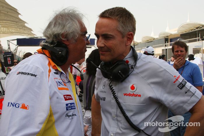 Flavio Briatore, Renault F1 Team, Director General y jefe del equipo, Martin Whitmarsh, McLaren, Dir