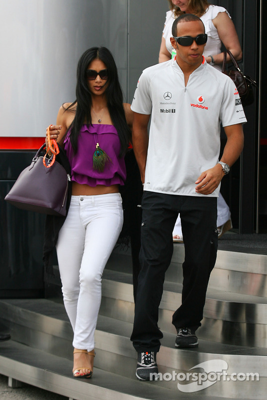 Lewis Hamilton, McLaren Mercedes with his girlfriend ...