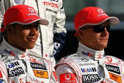 Lewis Hamilton, McLaren Mercedes e Heikki Kovalainen, McLaren Mercedes