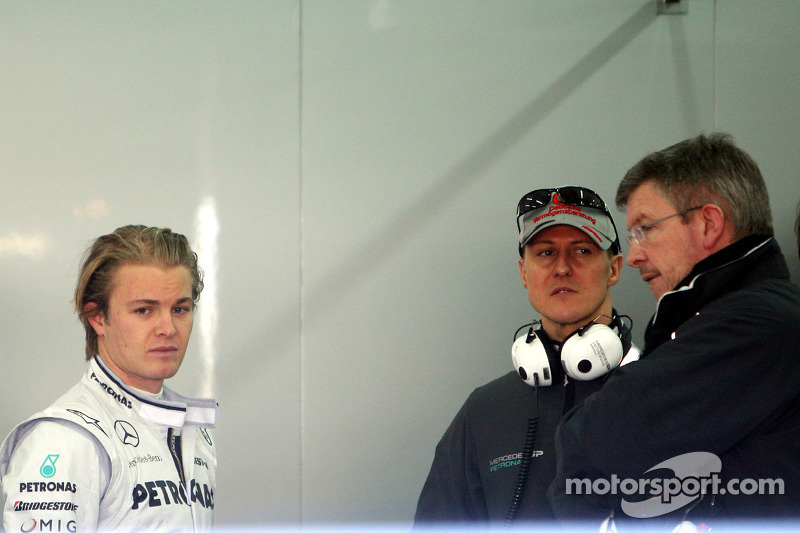 Ніко Росберг, Міхаель Шумахер і Росс Браун, Mercedes GP